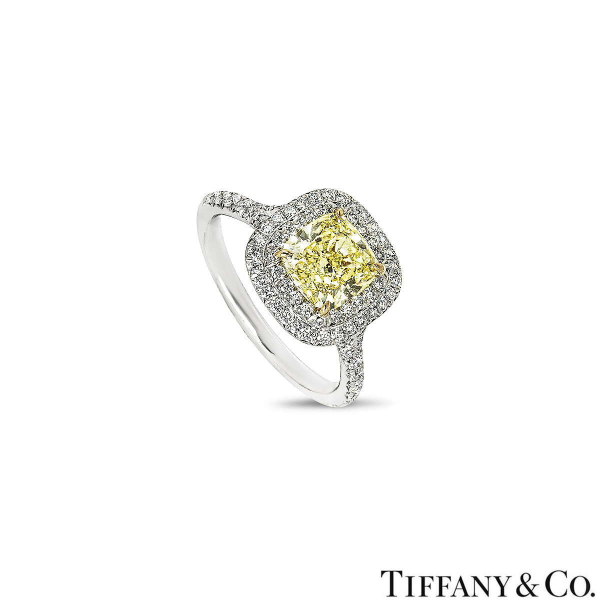 Tiffany & Co. Soleste Fancy Intense Yellow Diamond Ring 1.63ct